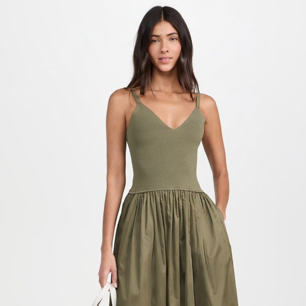 La Ligne Knit Combo Dress with Poplin Skirt - Picture 6 of 8